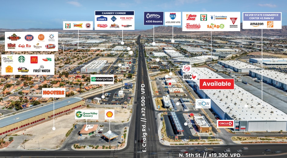 Craig Rd, North Las Vegas, NV for lease - Aerial - Image 2 of 3