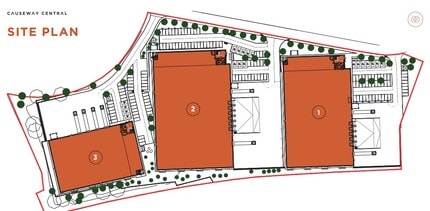 Causeway Central, Egham à louer Plan de site- Image 2 de 2