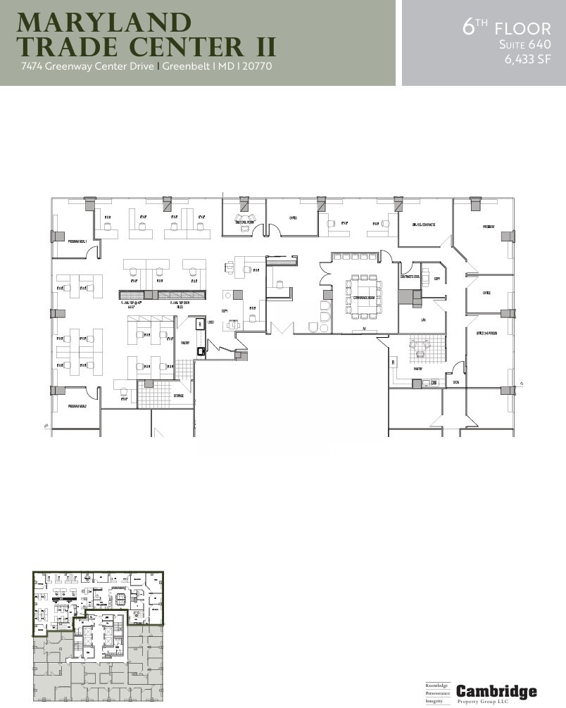 7500 Greenway Center Dr, Greenbelt, MD for lease Floor Plan- Image 1 of 1
