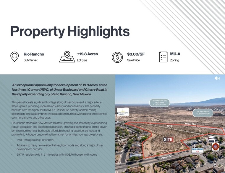 NWC Unser & Cherry Road blvd, Rio Rancho, NM for sale - Other - Image 2 of 6