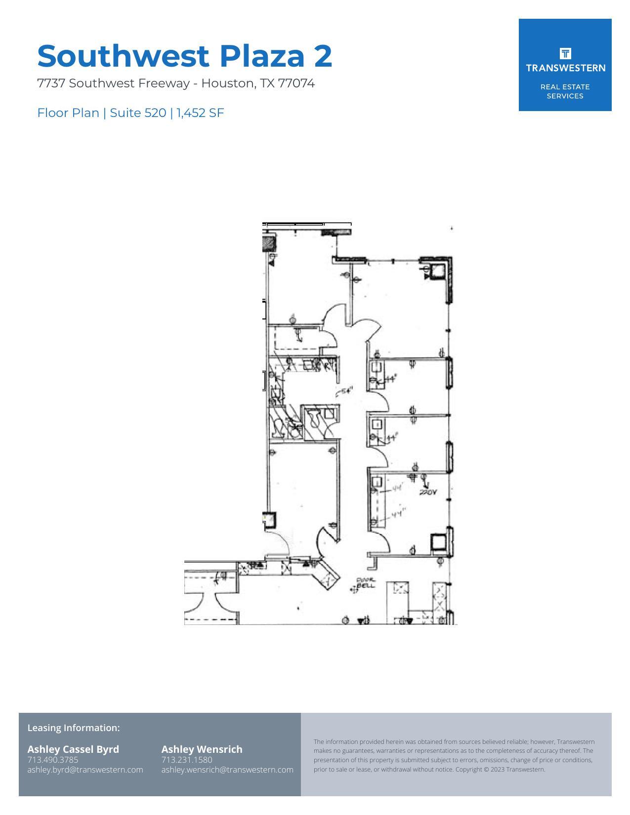 7737 Southwest Fwy, Houston, TX à louer Plan d’étage- Image 1 de 1