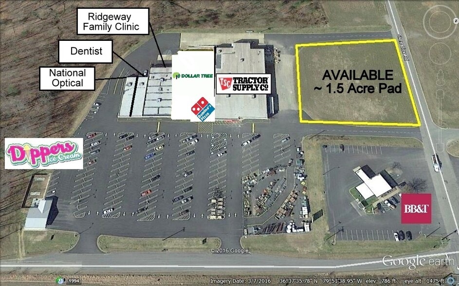 4920 Greensboro Rd, Ridgeway, VA à louer - Aérien - Image 1 de 1
