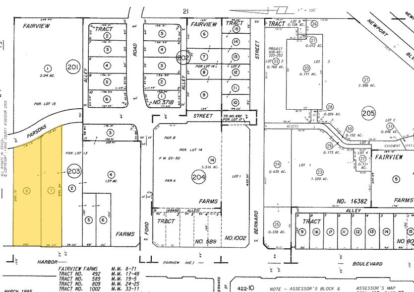 2000 Harbor Blvd, Costa Mesa, CA à louer - Plan cadastral - Image 3 de 3