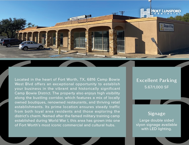 6816 Camp Bowie Blvd, Fort Worth, TX for lease - Building Photo - Image 3 of 5