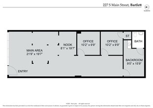 241 S Main St, Bartlett, IL for lease Floor Plan- Image 1 of 1