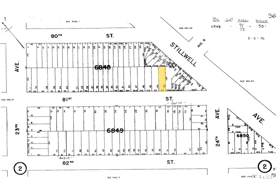 2363 81st St, Brooklyn, NY à vendre - Plan cadastral - Image 2 de 3