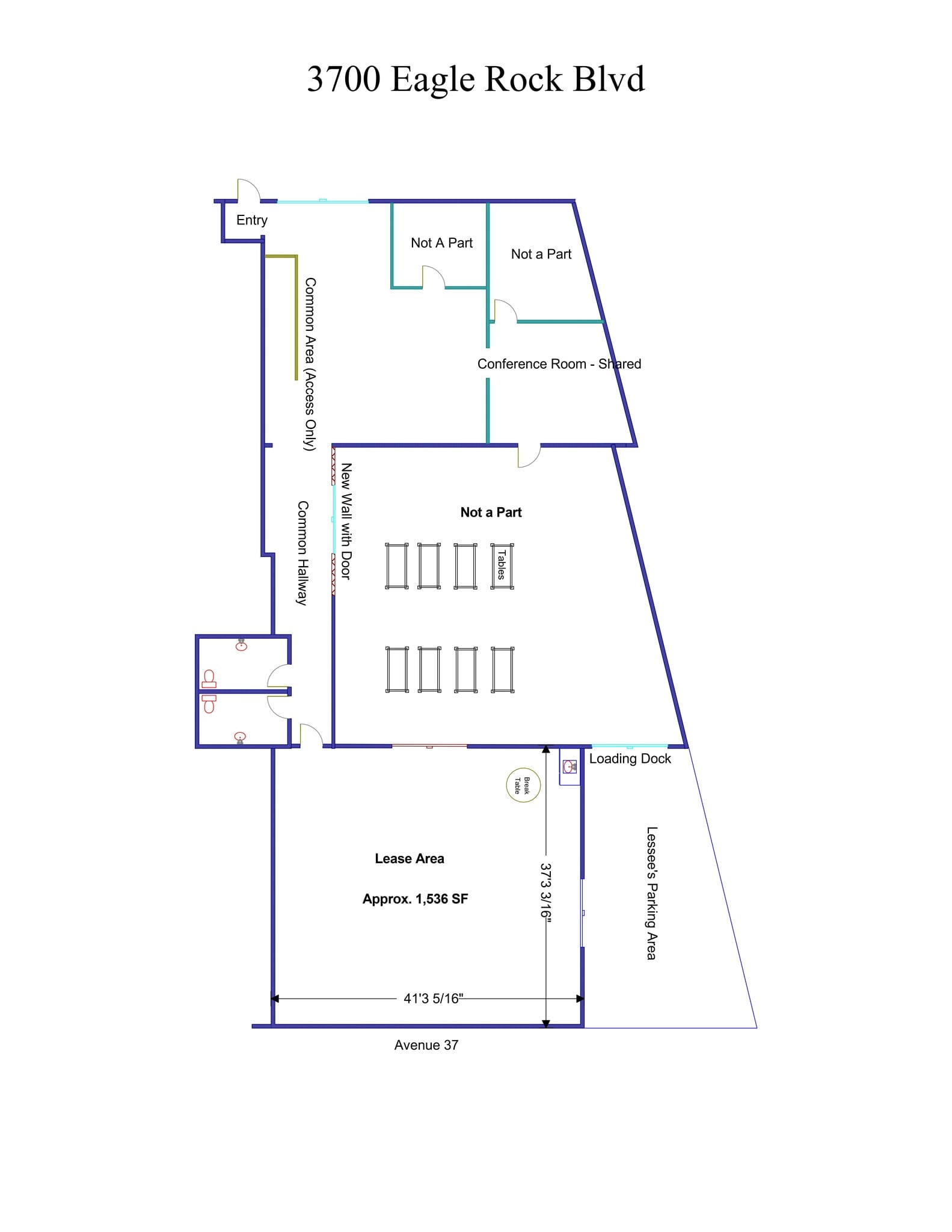 3700-3704 Eagle Rock Blvd, Los Angeles, CA for lease Site Plan- Image 1 of 1