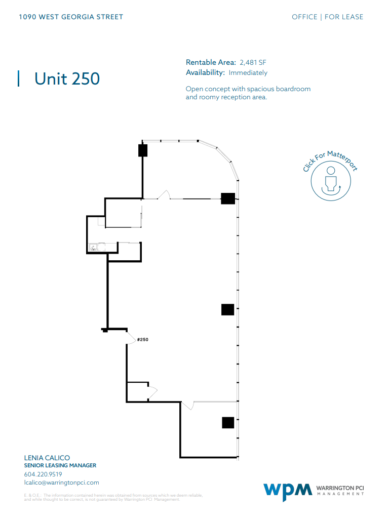 1090 W Georgia St, Vancouver, BC for lease Floor Plan- Image 1 of 1