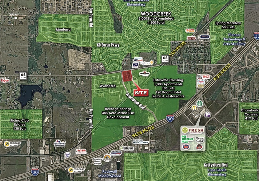 SEQ SH 66 & Woodcreek Blvd, Fate, 75132, Fate, TX for lease - Aerial - Image 2 of 4