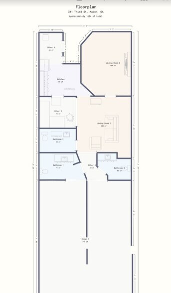 341 3rd St, Macon-Bibb, GA à vendre - Plan d’étage - Image 2 de 16