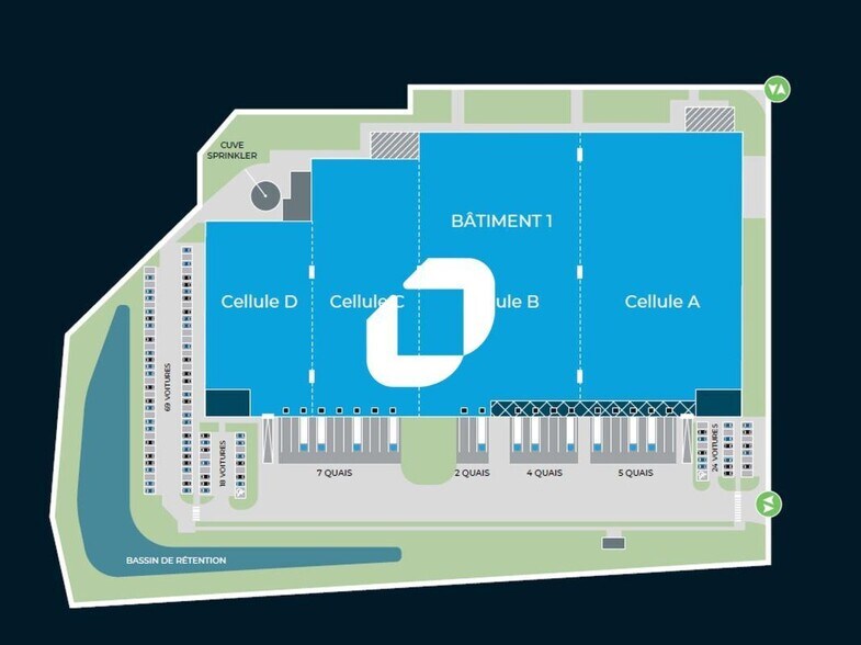 Industrial in Combs-la-Ville for lease - Site Plan - Image 2 of 2