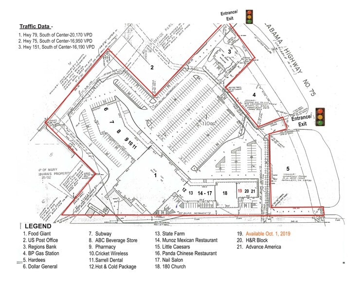 6662 Highway 75, Pinson, AL for lease - Site Plan - Image 1 of 3