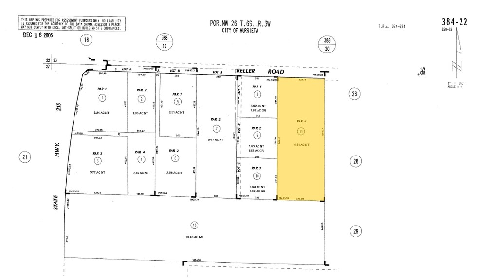 28315 Keller Rd, Menifee, CA à vendre - Plan cadastral - Image 2 de 2