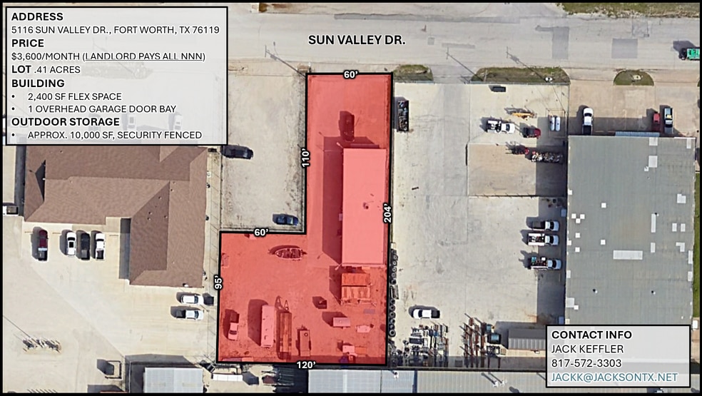 5116 Sun Valley Dr, Fort Worth, TX for lease - Aerial - Image 2 of 18