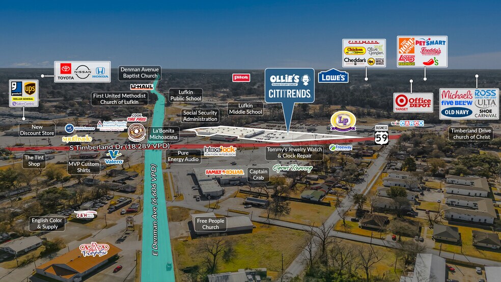 809 S Timberland Dr, Lufkin, TX à vendre - Photo du bâtiment - Image 2 de 5