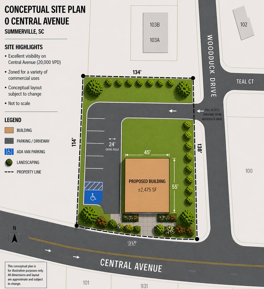 0 Central Ave, Summerville, SC for sale - Site Plan - Image 1 of 3