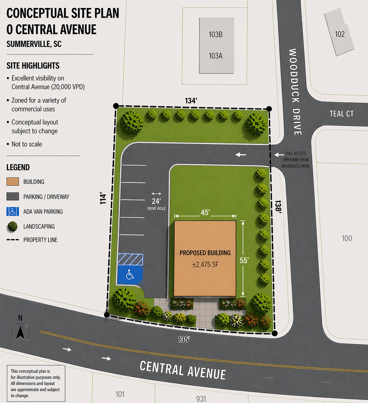 0 Central Ave, Summerville, SC à vendre Plan de site- Image 1 de 4
