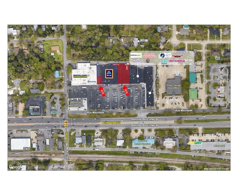 1503-1545 Bienville Blvd, Ocean Springs, MS for lease - Aerial - Image 3 of 14