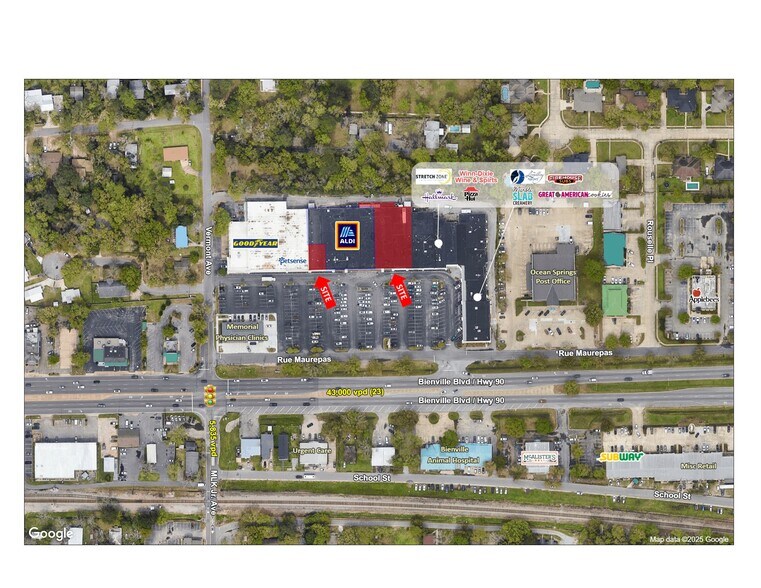 1503-1545 Bienville Blvd, Ocean Springs, MS à louer - Aérien - Image 3 de 14