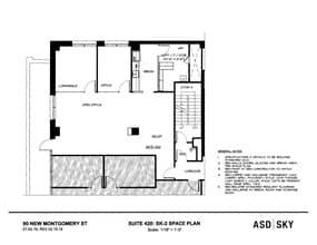 90 New Montgomery St, San Francisco, CA à louer Plan d’étage- Image 1 de 9