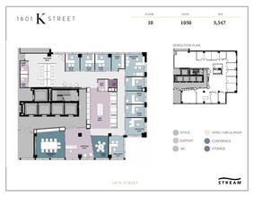 1601 K St NW, Washington, DC for lease Floor Plan- Image 1 of 1