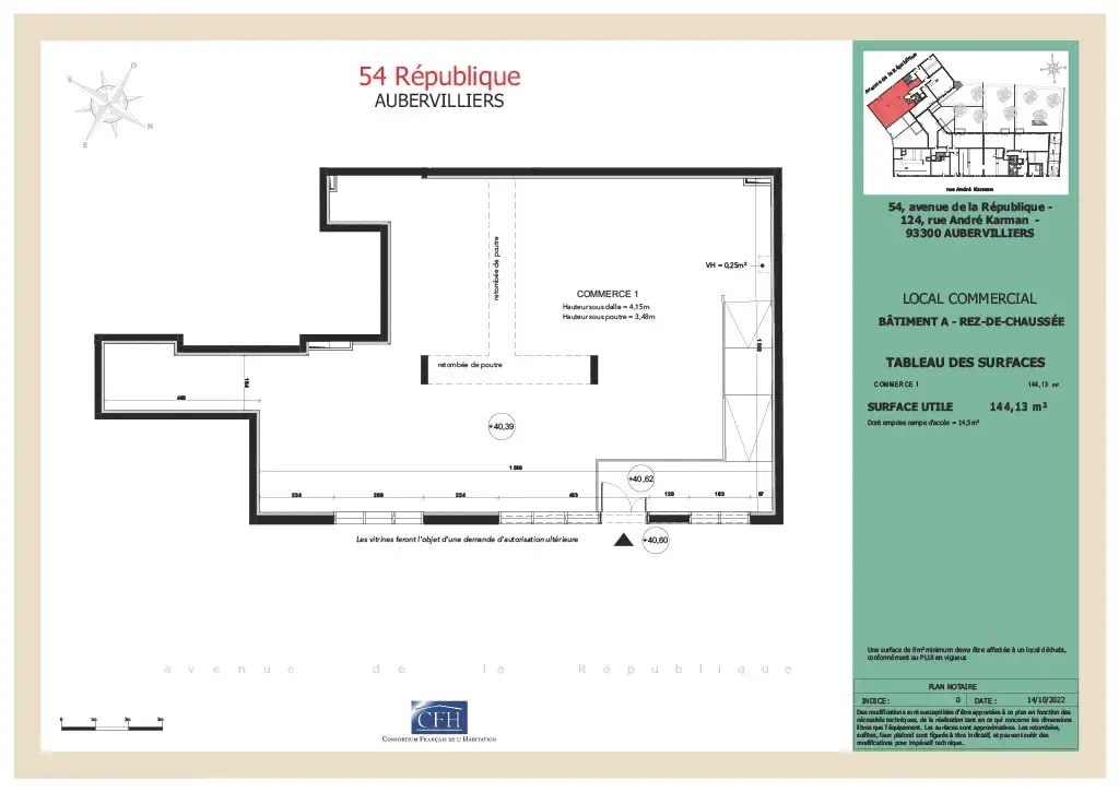 54 Avenue De La République, Aubervilliers à louer Plan d’étage- Image 1 de 1
