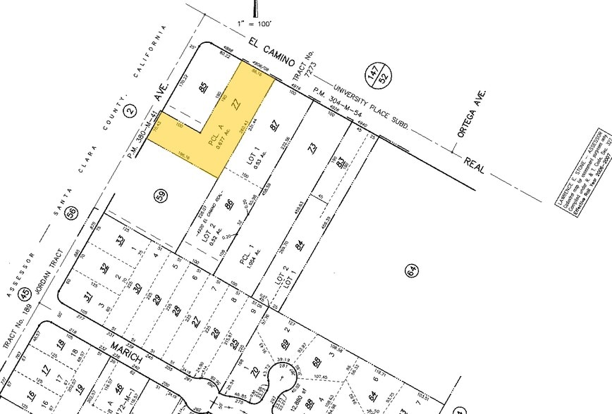 4906-4908 El Camino Real, Los Altos, CA for lease - Plat Map - Image 2 of 6