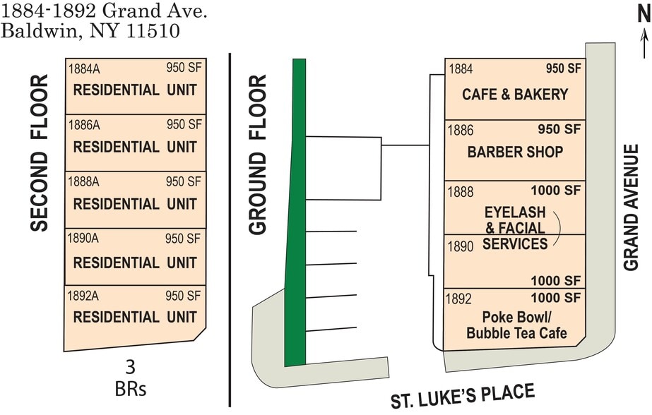 1884-1892 Grand Ave, Baldwin, NY for sale - Site Plan - Image 2 of 2