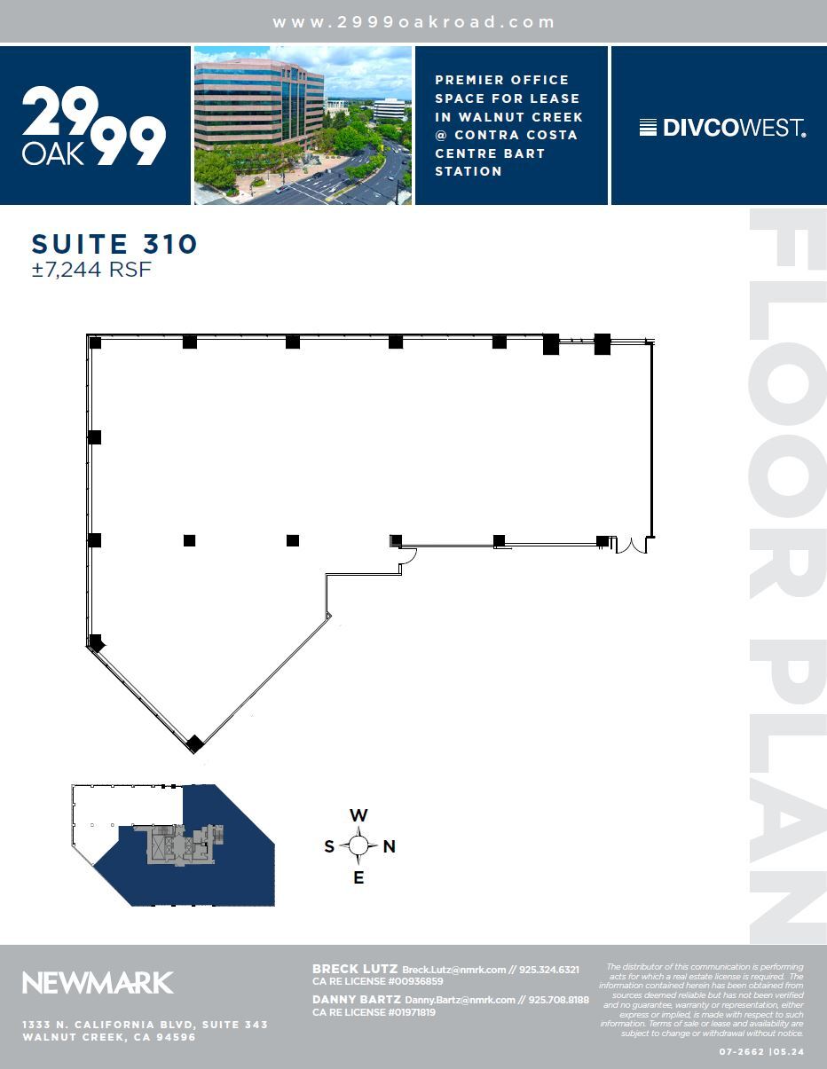 2999 Oak Rd, Walnut Creek, CA for lease Floor Plan- Image 1 of 1