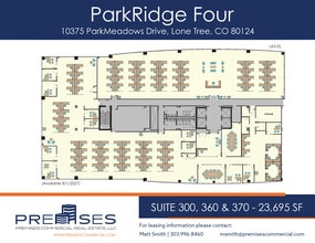 10375 Park Meadows Dr, Lone Tree, CO à louer Plan d’étage- Image 2 de 3