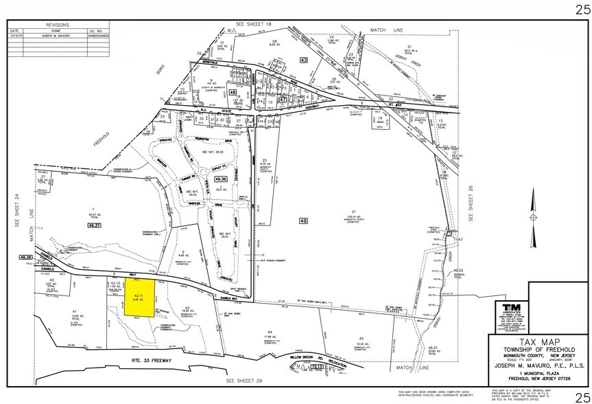 200 Daniels Way, Freehold, NJ for lease - Plat Map - Image 3 of 3