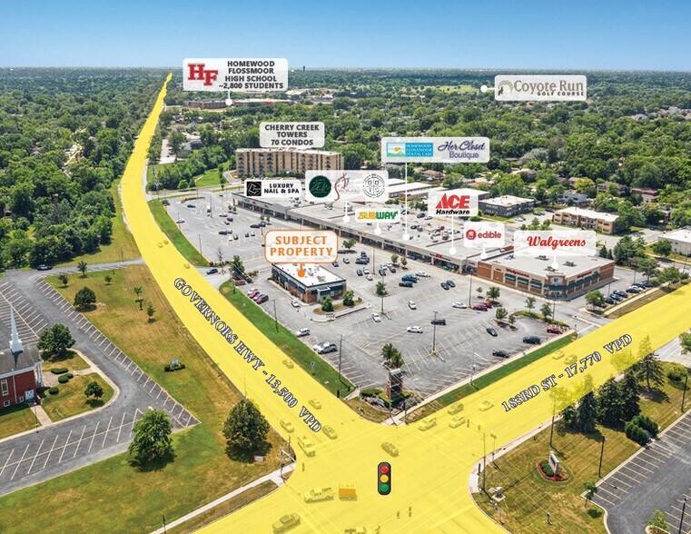 18322-18328 Governors Hwy, Homewood, IL à vendre - Aérien - Image 2 de 6