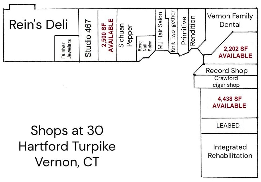 435 Hartford Tpke, Vernon, CT for lease - Floor Plan - Image 2 of 7