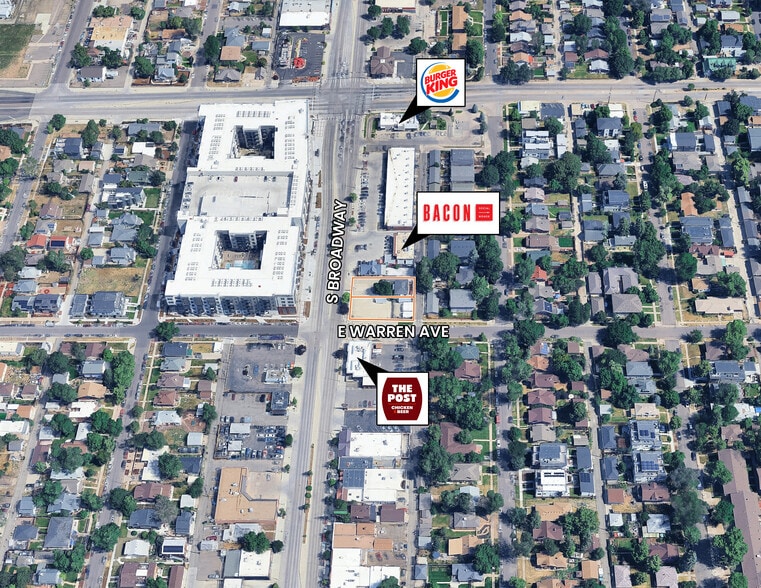 2184 & 2190 S Broadway, Denver, CO for sale - Aerial - Image 2 of 5