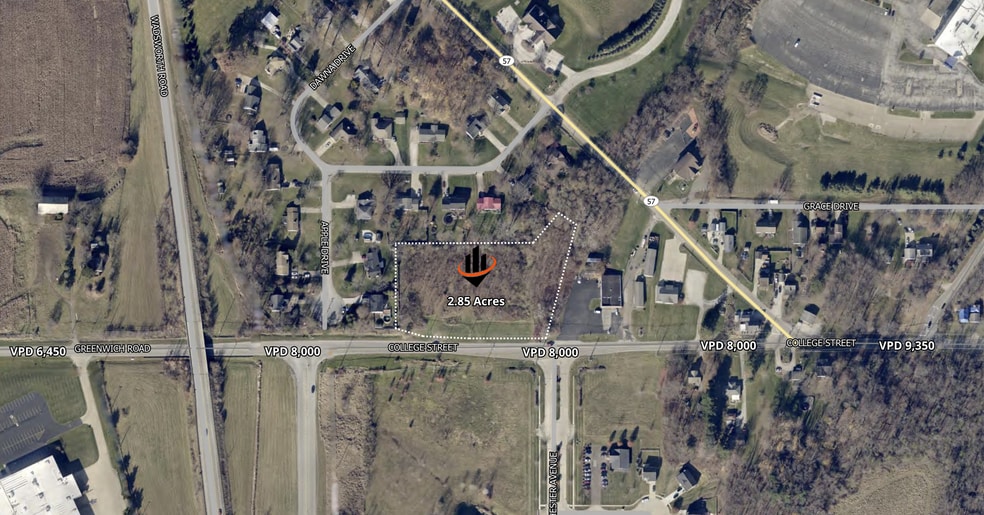 812 College St, Wadsworth, OH for sale - Aerial - Image 1 of 5