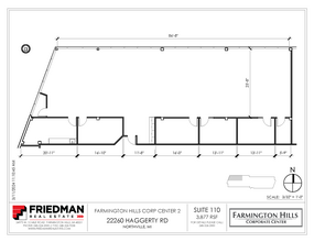 22260 Haggerty Rd, Northville, MI for lease Floor Plan- Image 1 of 2