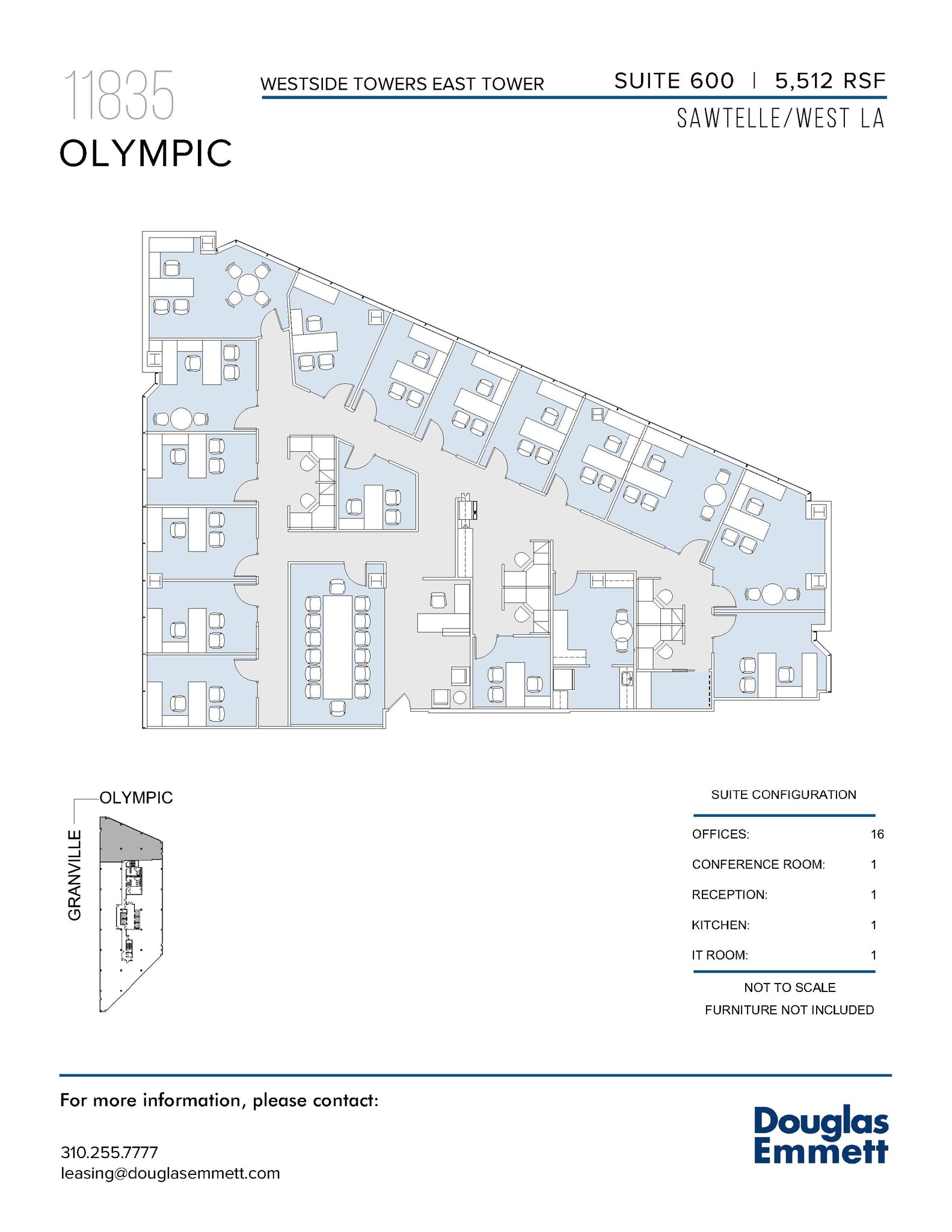 11845 W Olympic Blvd, Los Angeles, CA à louer Plan d’étage- Image 1 de 1