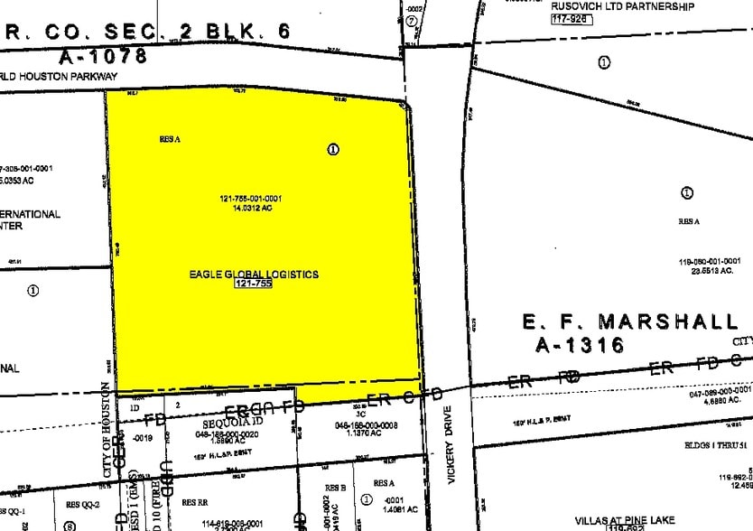 15355 Vickery Dr, Houston, TX for lease - Plat Map - Image 2 of 6