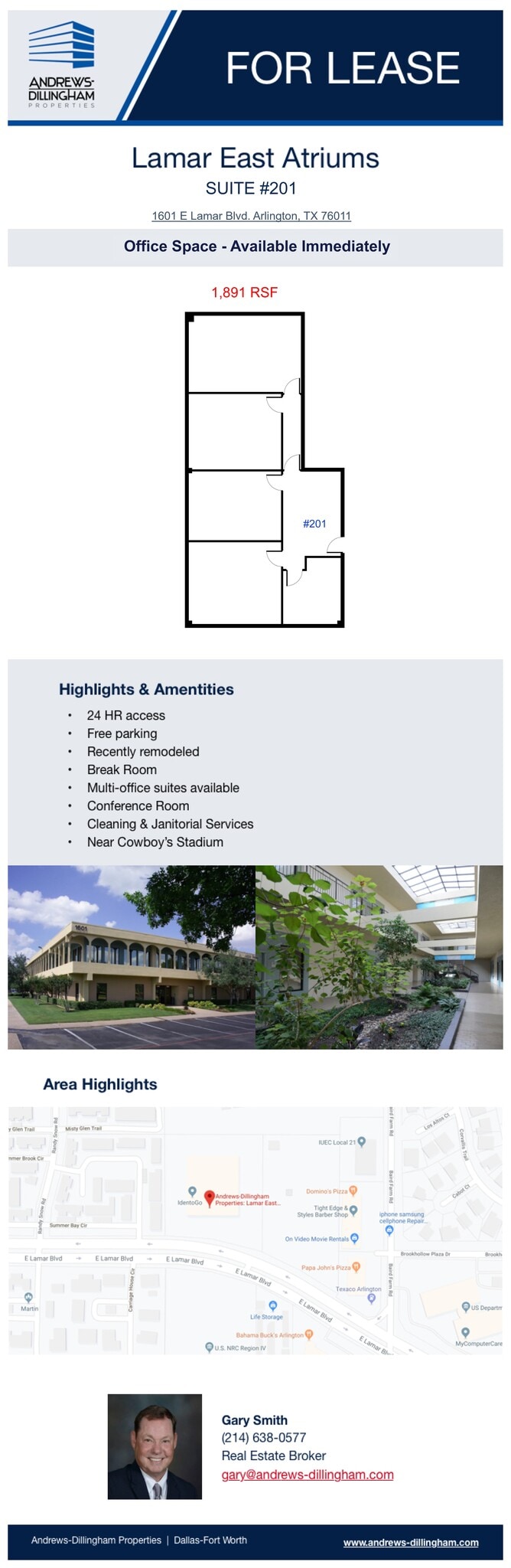 1601 E Lamar Blvd, Arlington, TX for lease Floor Plan- Image 1 of 1