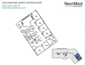 6183 Paseo del Norte, Carlsbad, CA for lease Floor Plan- Image 1 of 1