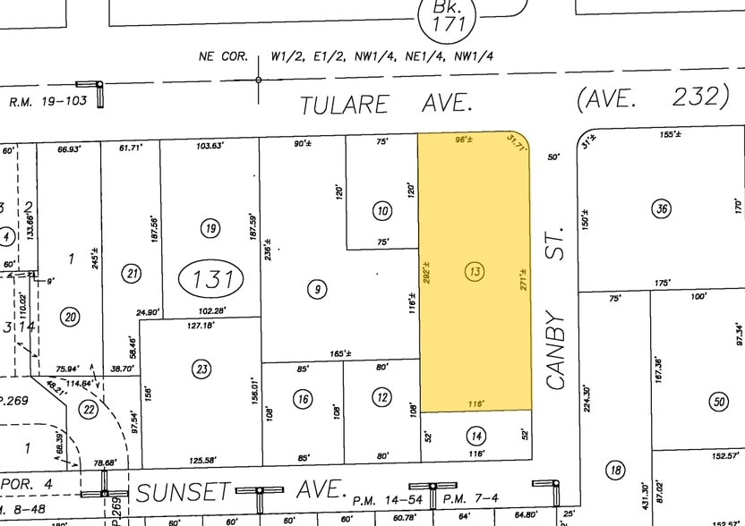 1539 E Tulare Ave, Tulare, CA for lease - Plat Map - Image 2 of 10