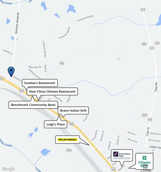 1624 W Virginia Ave, Crewe, VA à louer - Aérien - Image 3 de 4