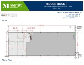 9515 Gerwig Ln, Columbia, MD à louer Plan d’étage- Image 1 de 1