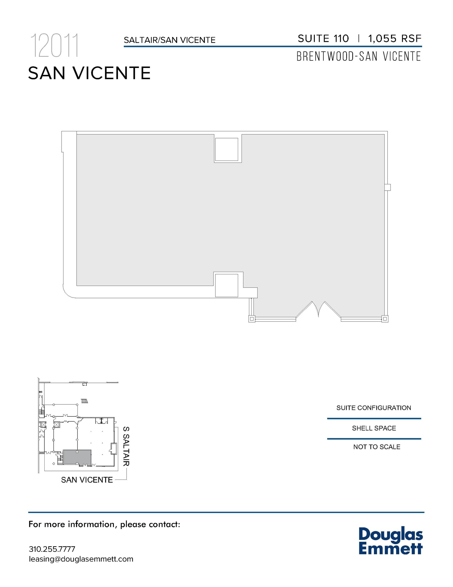 12011 San Vicente Blvd, Los Angeles, CA à louer Plan d’étage- Image 1 de 1