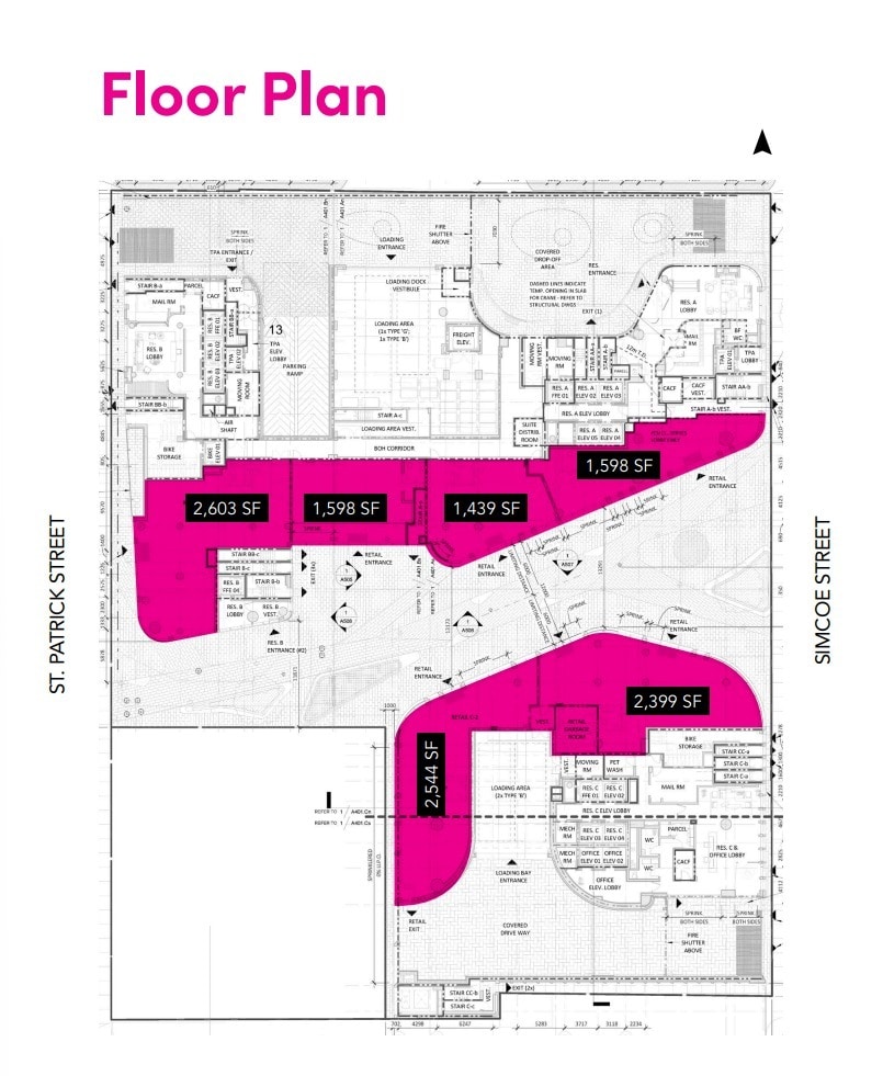 234 Simcoe St, Toronto, ON for lease Floor Plan- Image 1 of 1