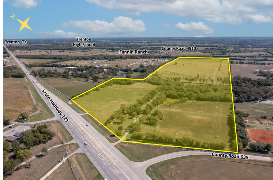 SEC of SH 121 and CR 635, Trenton, TX for sale - Aerial - Image 1 of 7