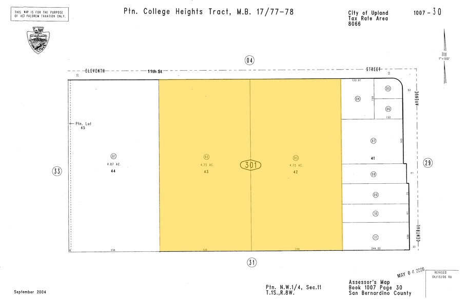 2022-2066 W 11th St, Upland, CA for lease - Plat Map - Image 2 of 4