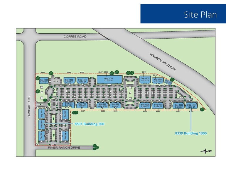8327 Brimhall Rd, Bakersfield, CA à louer - Plan de site - Image 2 de 3