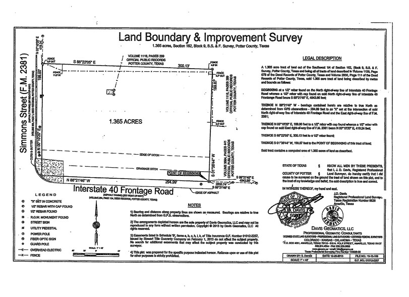 NEC I-40 & Simmons rd, Bushland, TX for sale - Building Photo - Image 2 of 2