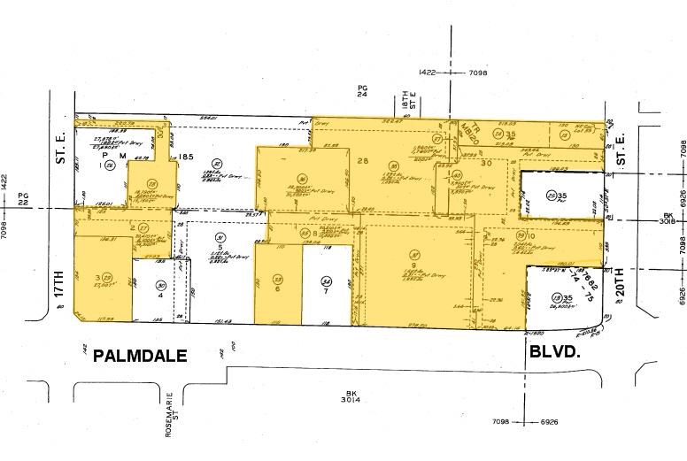 1703-1823 E Palmdale Blvd, Palmdale, CA for lease - Plat Map - Image 2 of 14